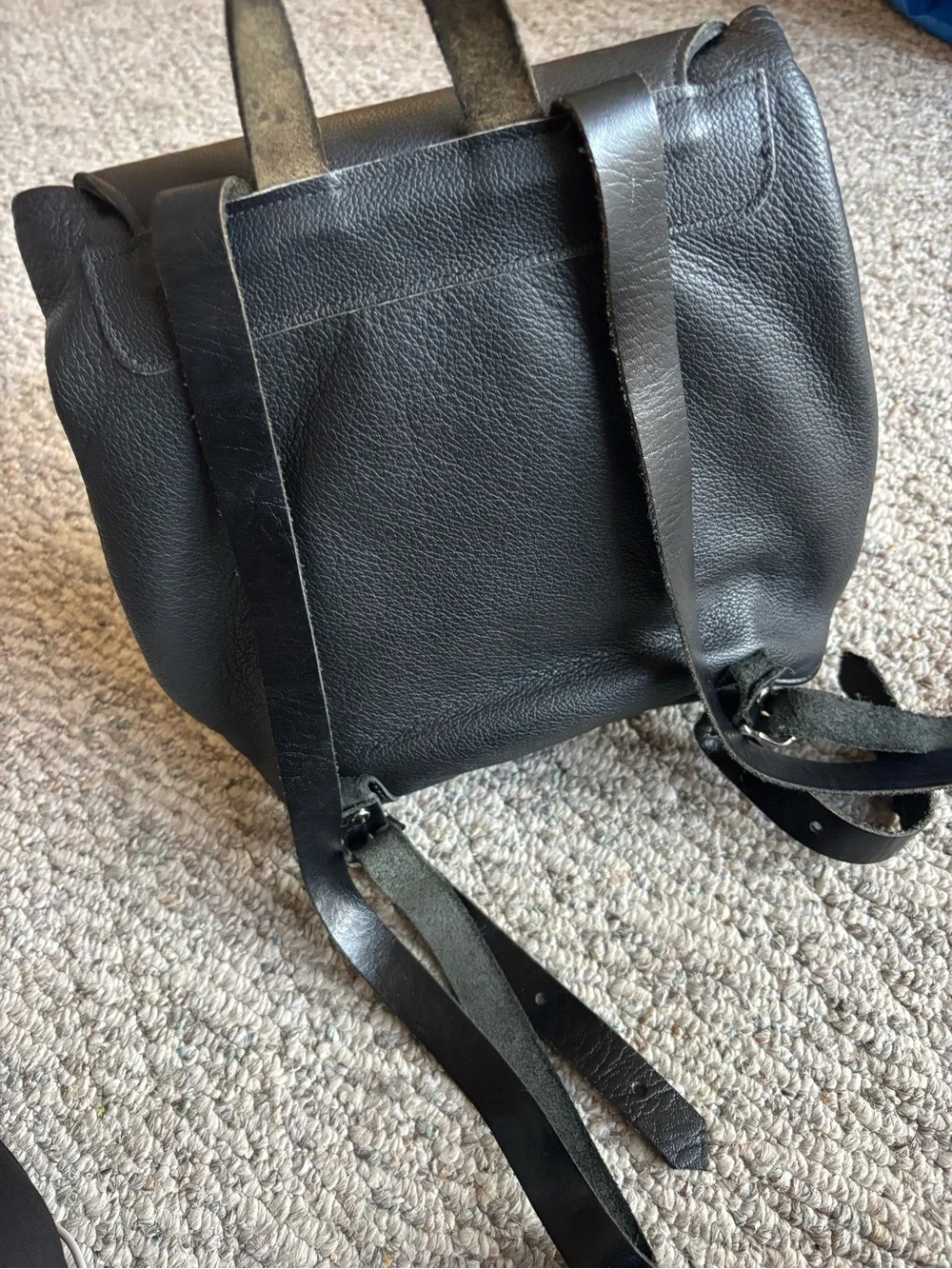 Harley-Davidson Black Pebble Leather Logo Backpack